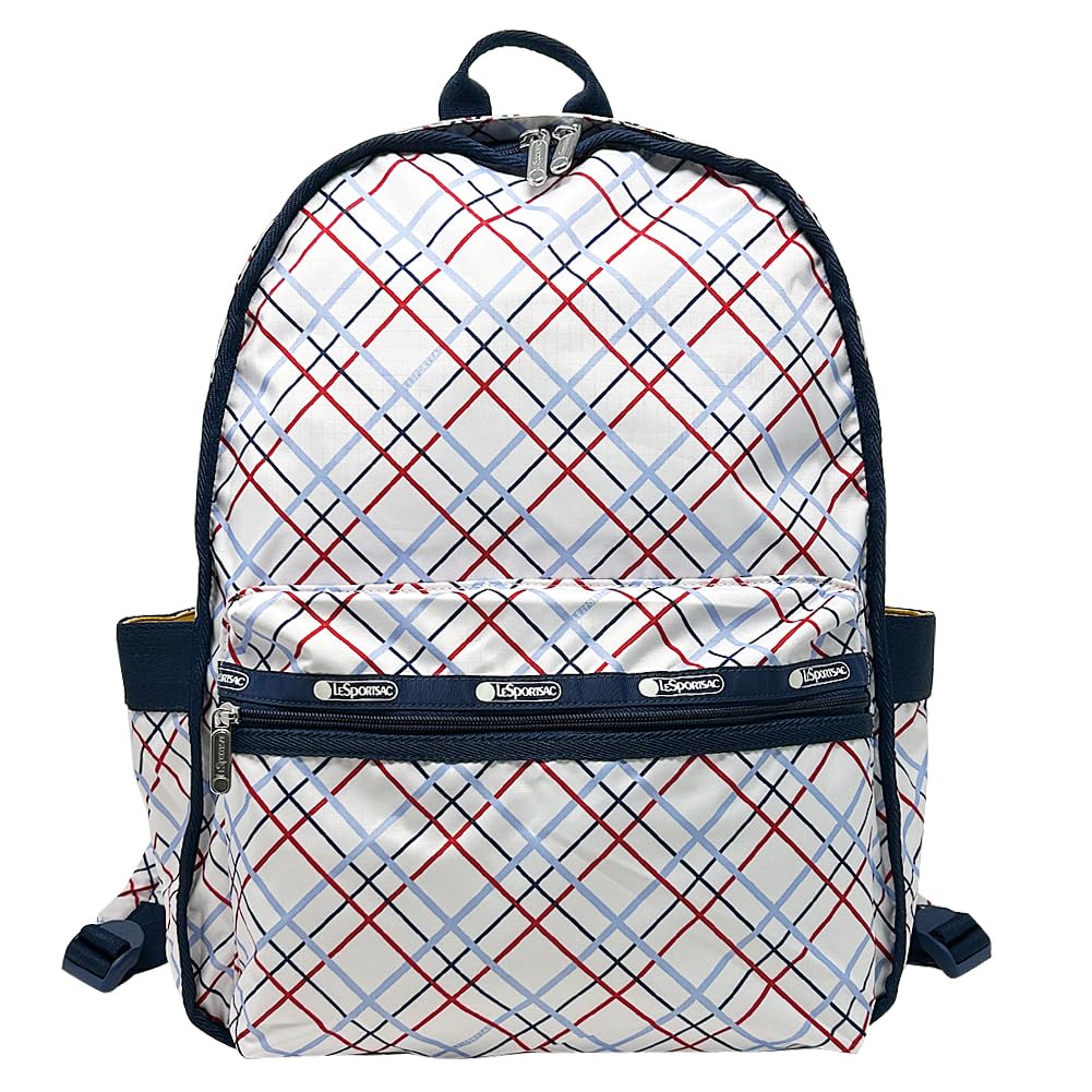 LeSportsac Route Backpack Black 3747 MODERN TATTERSALL for Men and Women Used 21100₽