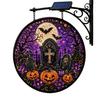 Energieeinsparung Hof Hängende Dekoration Solarbetrieben Halloween Licht, Schädel Hexe Schwarze Katze Friedhof Zombie Design LED Licht Wasserdicht Veranda Ornamente