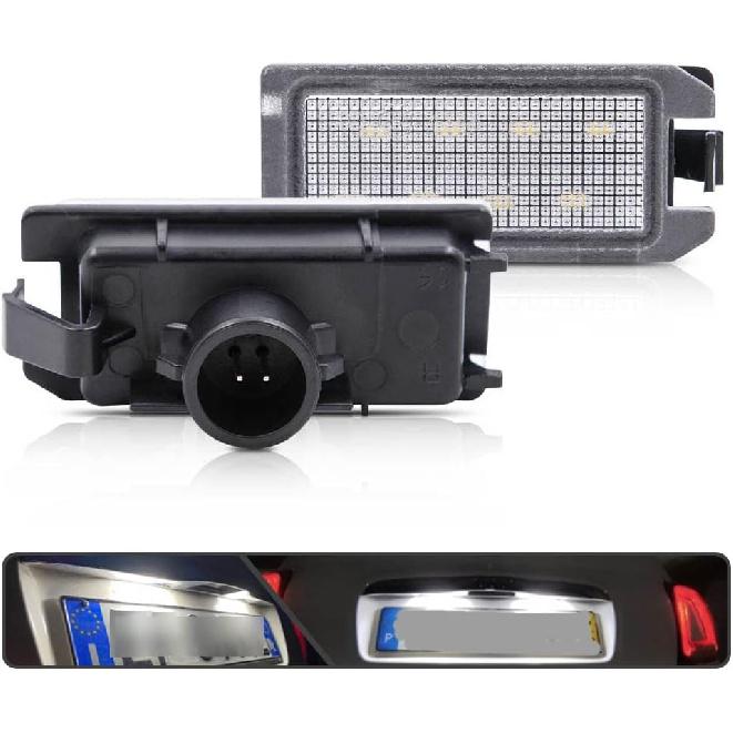 2 szt. LEDowe Lampki Tablicy Rejestracyjnej Lampka Numeru do Fiat 500 Dodge Viper J'eep Grand Cherokee Zasilane przez Wysokiej Mocy LED SMD Ksenonowy Biały Bez Błędów