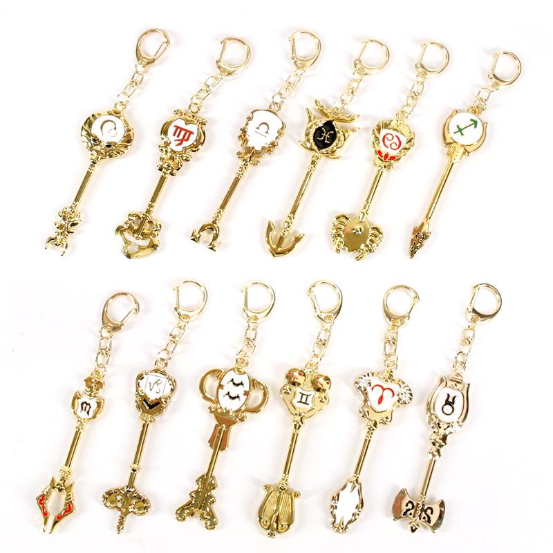 Fairy Tail Zodiac Keychains: Lucy's Spirit Keys - Leo, Aquarius, Virgo