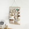 Cotton Linen Wall-Mounted Hanging Organizer Pocket Bedroom Door Back Storage Phone Holder Dorm Room Essentials