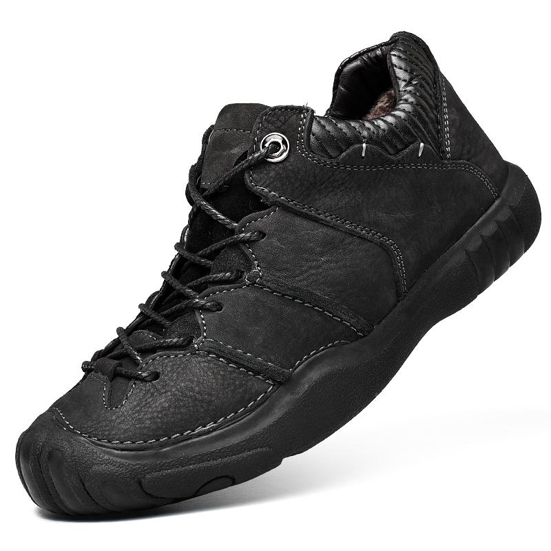 New Handmade Genuine Leather Men Sneakers Luxury Brand Designer Casual Shoes Outdoor Breathable Climb Men's Shoes Male Mocassins