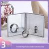 High-Grade Metallic Rose Foldable Double-Sided Handheld Makeup Mirror with Magnification