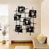 Black White Abstract Geometric Metal Wall Art Minimalist Decor for Living Room Bedroom
