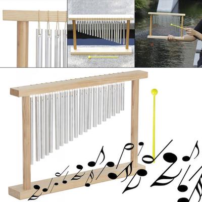 Neues Windspiel mit 20 Tönen, stehend, Holzrahmen, spielendes Windspiel mit Stab, Instrumentendekoration
