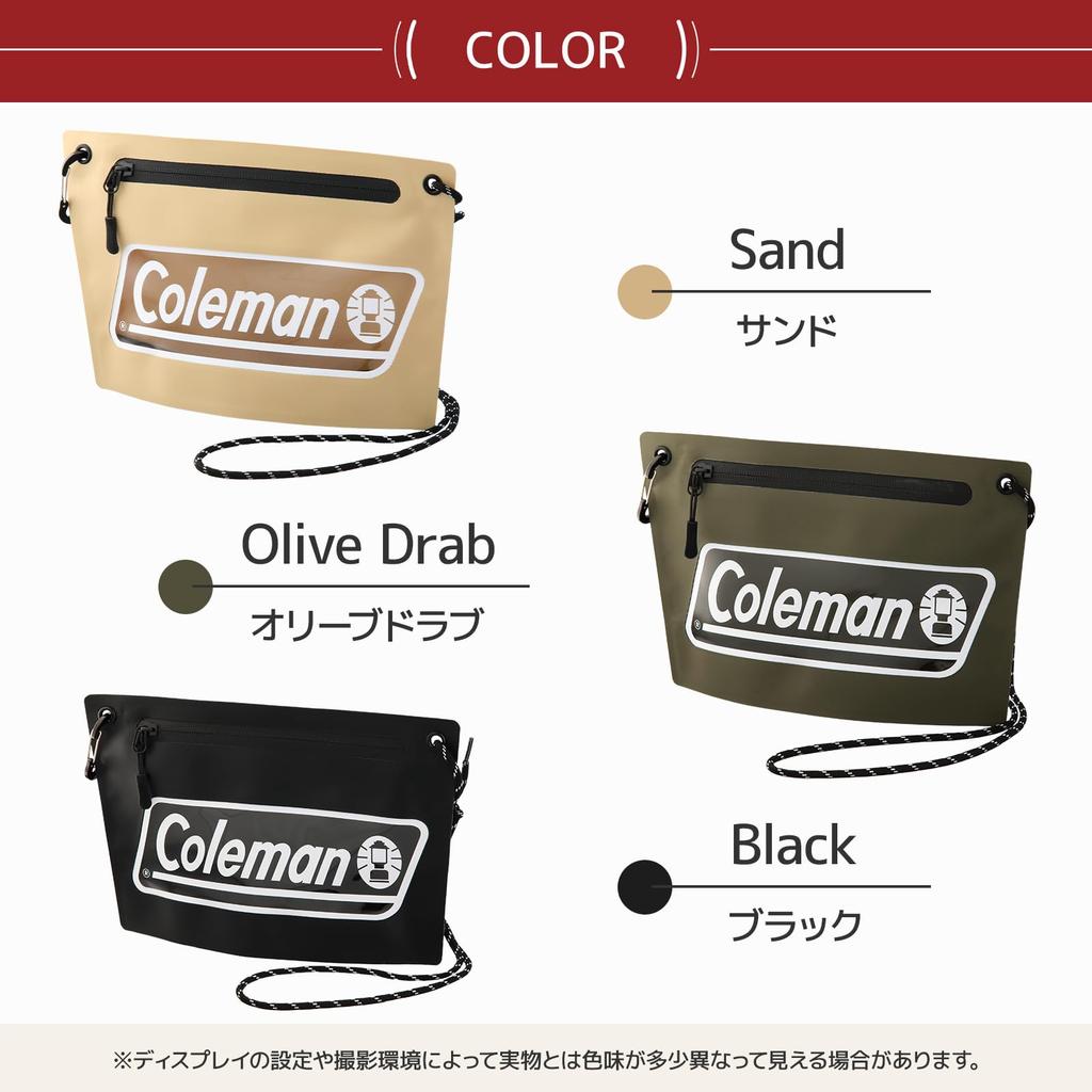 Etsumi Coleman Shoulder Seamless Outdoor Casual Bag for Men and Big Bag, Sacoche, Women, Carabiner, Lightweight, Logo, Olive, VCO-8779