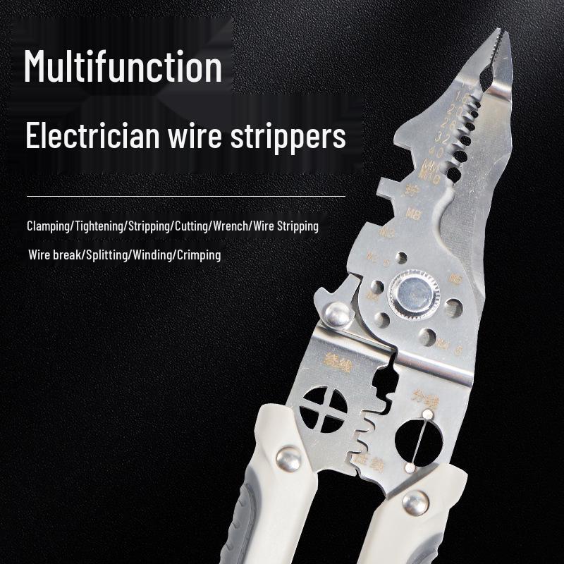 Electrician's Multifunctional Wire Stripper, Crimper, and Cutter