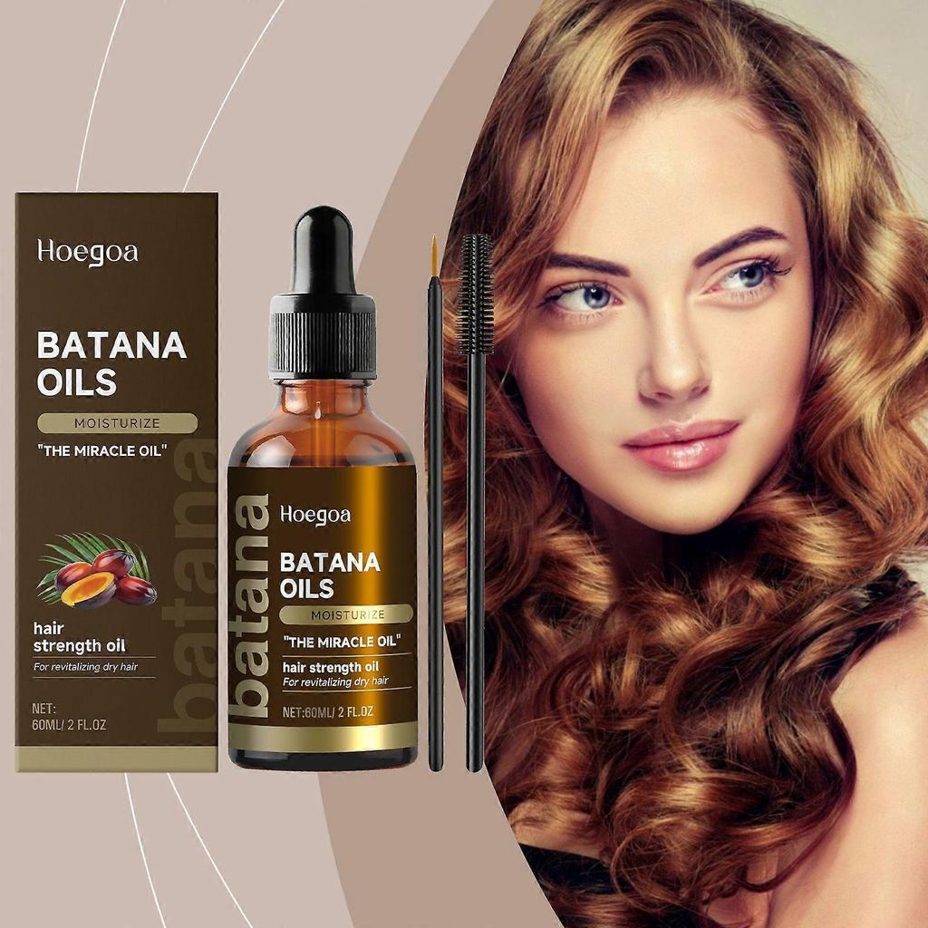 Olio Essenziale Hoegoa Batana per la Cura dei Capelli Riduce i Capelli Fragili, Rendendoli Lisci, Lucidi, Naturalmente Voluminosi e Senza Crespo