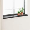 Black Window Sill with Wood Grain Pattern 120 X 35 X 4.5 Cm PVC