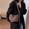 Women's Daily Shoulder Bag Weaving Simple New Moon Ladies Solid Color Fashion Crossbody Bag Leisure Handbag Commuter Bag ARI