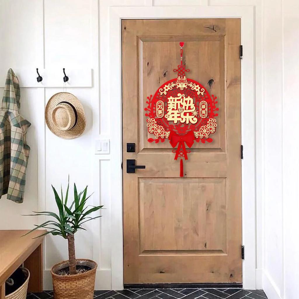 2026 Chinese New Year For Dragon Fuzi Door Stickers Hollowing Out Three-Dimensional Blessing Character Spring Festival Hanging
