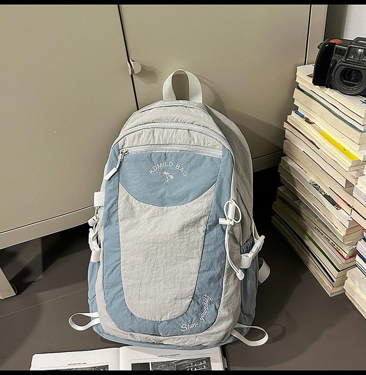 Schoolbag New Mori Ins High Value Fresh and Sweet Contrasting Color Splicing Backpack Couple Light Travel Mountaineering Backpack
