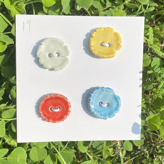 Rainbow Ceramic Button Fasteners for DIY Knitting & Doll Clothes (12/15mm)