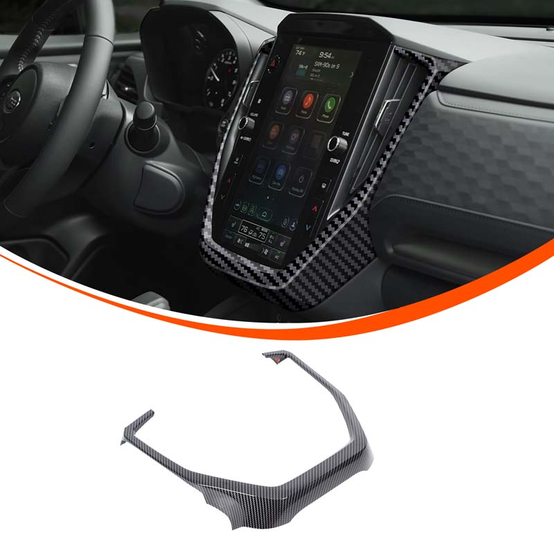 ABS Carbon Fiber For Subaru Forester 2026+ Center Control Shift Panel Air Outlet Frame Glass Lift Frame Sticker Accessories