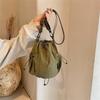 Large Capacity Drawstring Bucket Bag Shoulder Bag Simple Women Tote Bag Cell Phone Purse Pouch Versatile Reusable Crossbody Bags