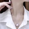 French Retro Pearl Inlaid Jewelry Set: Elegant Ring, Earrings & Necklace