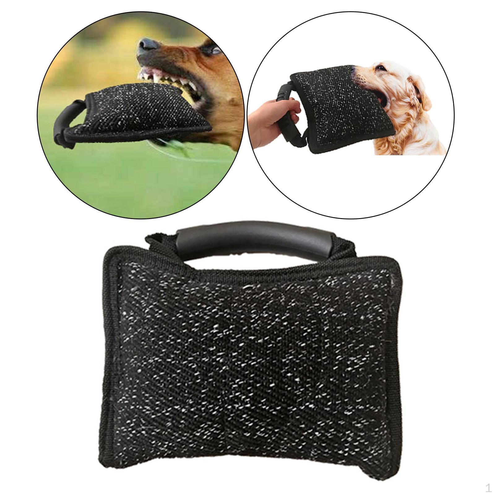 Durable Pillow, Tug Toy Biting Trainer with Handles Training Interactive Supplies for Small