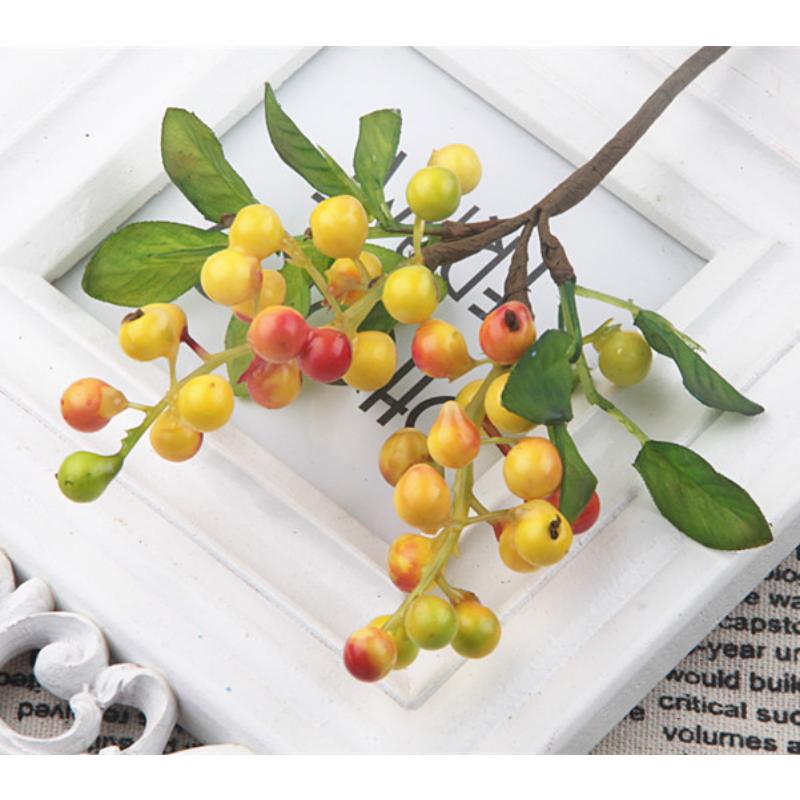 

3 шт. Мини Искусственный Ягодный Цветок Рождественский Фрукт Искусственная Ягода Симуляция Пена Цветок Украшение Свадьба Семейная Настольная Композиция 3pcs жёлтый