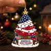 Patriotic Theme Acrylic Christmas Ornaments for the 250th U.S. Anniversary