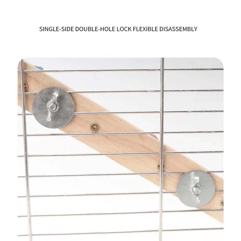 4/6/8 Steps Parrot Climbing Ladder Toy, Multifunctional Grinding Perch Swing for Parakeet Hamster Cage Interactive Pet Accessory