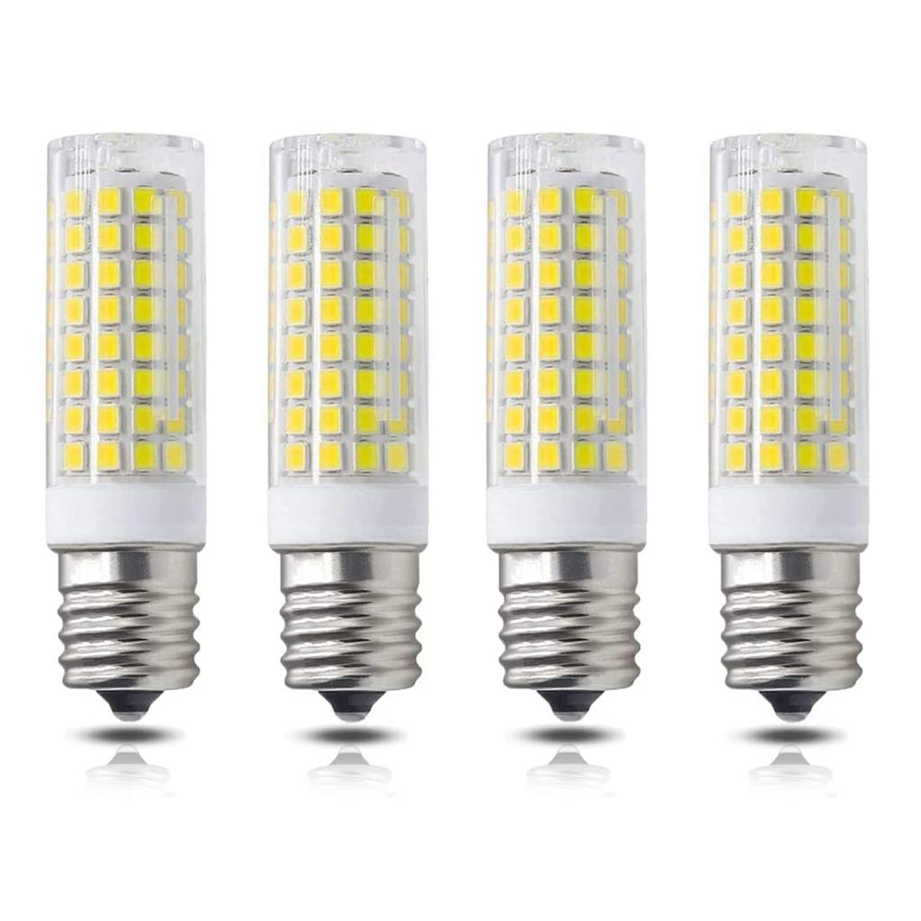 E17 LED Bulb, New Model, E17 Base, 8W Daylight White, 110V, 730LM (Equivalent To 75W Halogen Lamp), Wide Omnidirectional Beam Angle (4-Pack)