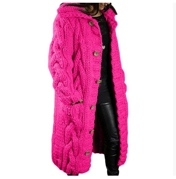 2025 Women's Plus Size Fashion Cardigan Sweater Coat - European & American Style Knitwear