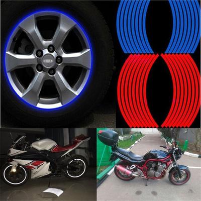 Nachtsicherer wasserdichter Rad-Reifen-Aufkleber, reflektierender Kantenaufkleber, Farbwechsel, Motorrad-Zierband