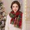 Plaid Cashmere Neckwear Classic Gingham Shawls Warm Stoles Tartan Mufflers  Party