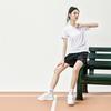 Li Ning Feather Series Solid Color Quick-Dry Short Sleeve Polo Shirt Women tops Standard-White APLR126-1