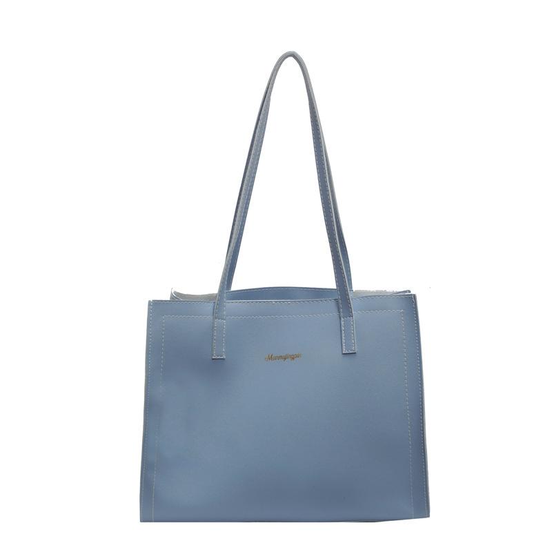 

Жіноча сумка великого об’єму 2024 року, нова літня текстура, студентська сумка через плече, універсальна сумка для приміських поїздок синій