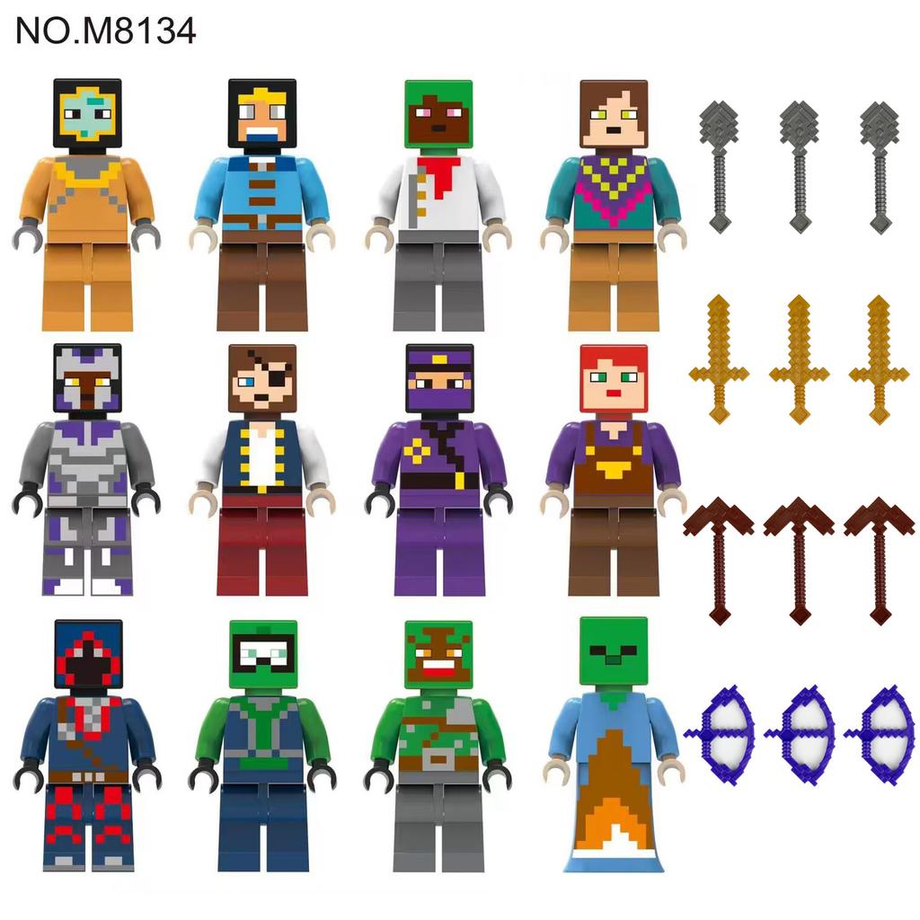 Pixel Grid 8112 Small Particle Figurine My Cartoon World Children'S Assembled Building Block Toy