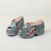 Krazing Pot Mules Polyurethane Spring Summer Size 43 Size 42 Summer Prints Skin Women Platform Women Peep Toe Slip On Sandals