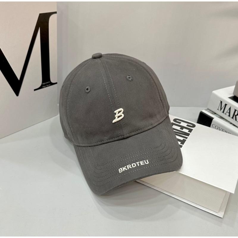 Department Letter B Embroidered Brim Casual Fashion Versatile Street Soft Top Cap Baseball Cap Couple Hat New