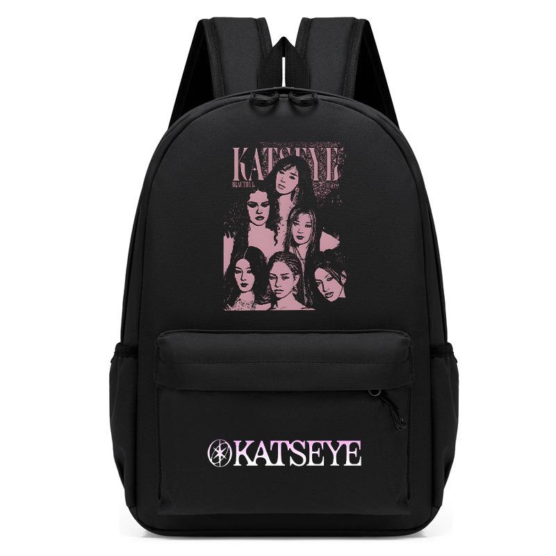 KATSEYE Korean Style Printed Kindergarten School Backpack for Kids Toddler Bookbag Lightweight Water-Resistant 60123-9