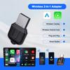 M25 2 in 1 For CarPlay/Android Auto Wired to Wireless Car Adapter Bluetooth-compatible 5.4 AI Box USB Dongle