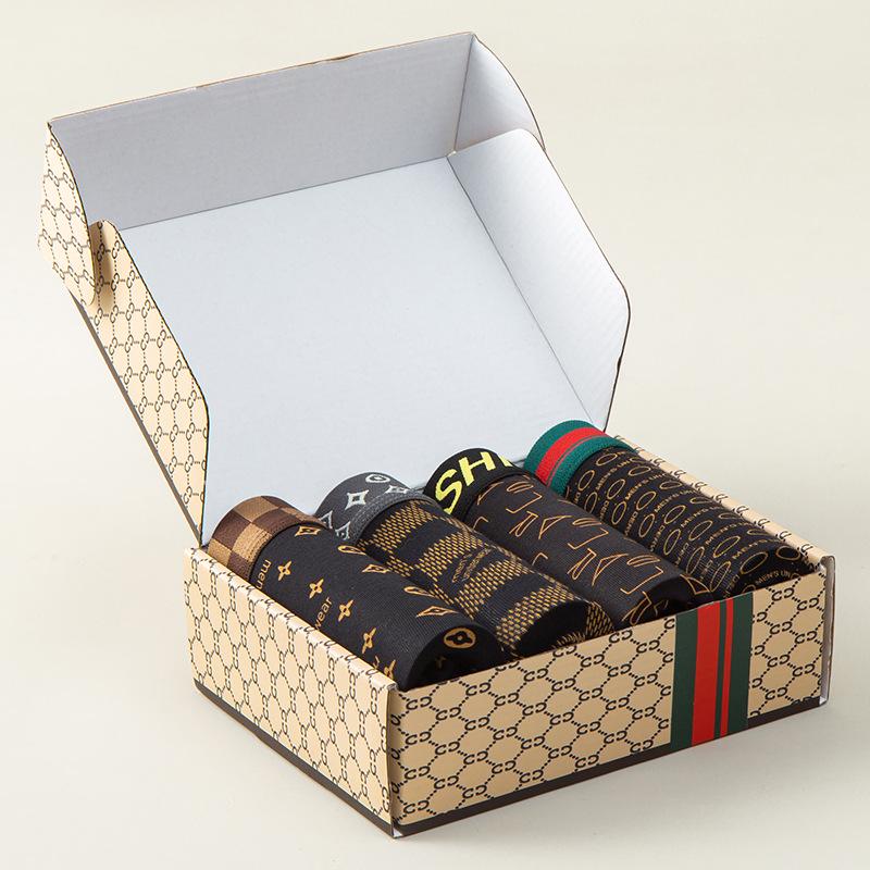 Pánské boxerky z ledového hedvábí s potiskem - Prodyšné, mladistvý letní styl