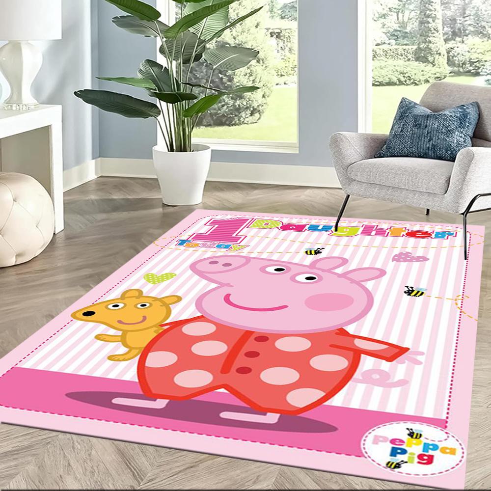 Peppa Pig And Friends Square rugs are a great choice for living rooms, bedrooms, home décor, and as gifts.