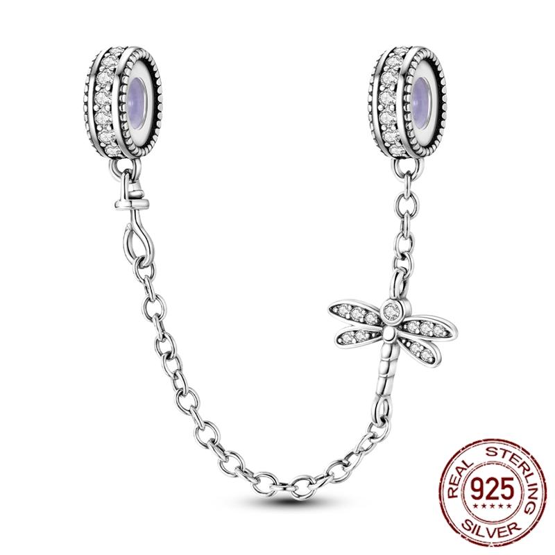 Copper Stars Moon Sun Clover Safety Chains Pendant Charms Beads Fit Original Bracelets Diy Jewelry Gift For Women