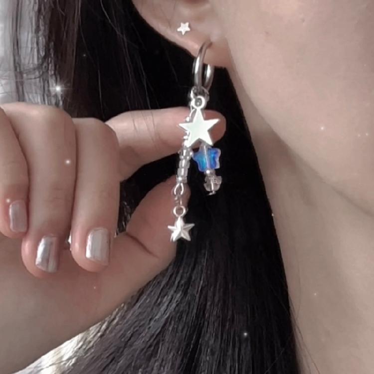 2023 Star Long Tassels Earrings Personality Ear Jewelry Fashion Ear Decorations