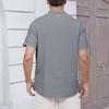 Summer New Men's Lightweight Cotton Linen Short Sleeve Henley Neck T-shirt - Breathable Casual Solid Color Tops Basic Style Tees
