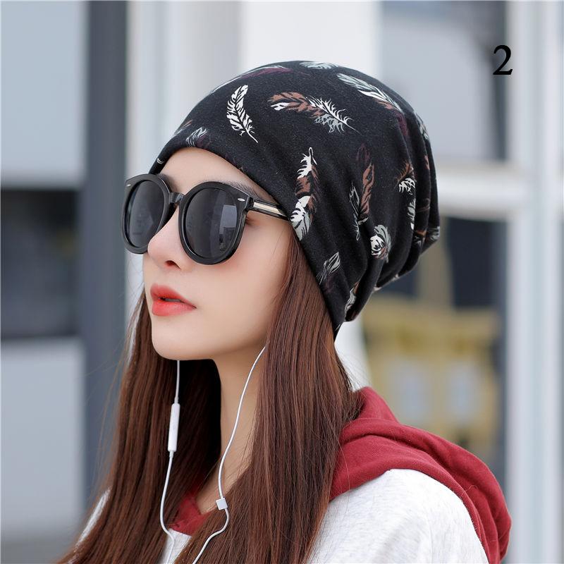 Women Printed Warm Beanie Hats Chemotherapy Cap Summer Thin Cap Turban Tube Bandana Headband Soft Stretch Bonnet Nurse Cap