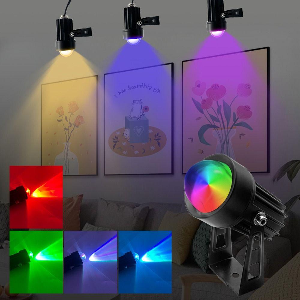 Multi Color Changing Clip RGB Light Cord Dimmable Ambient Spot Lamp Halloween Decoration