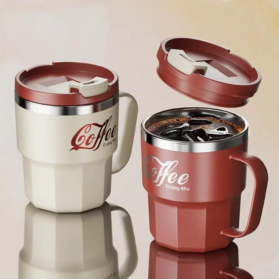 With Lid Coffee Mug 304 Stainless Steel Water Cup New Coffee Cup