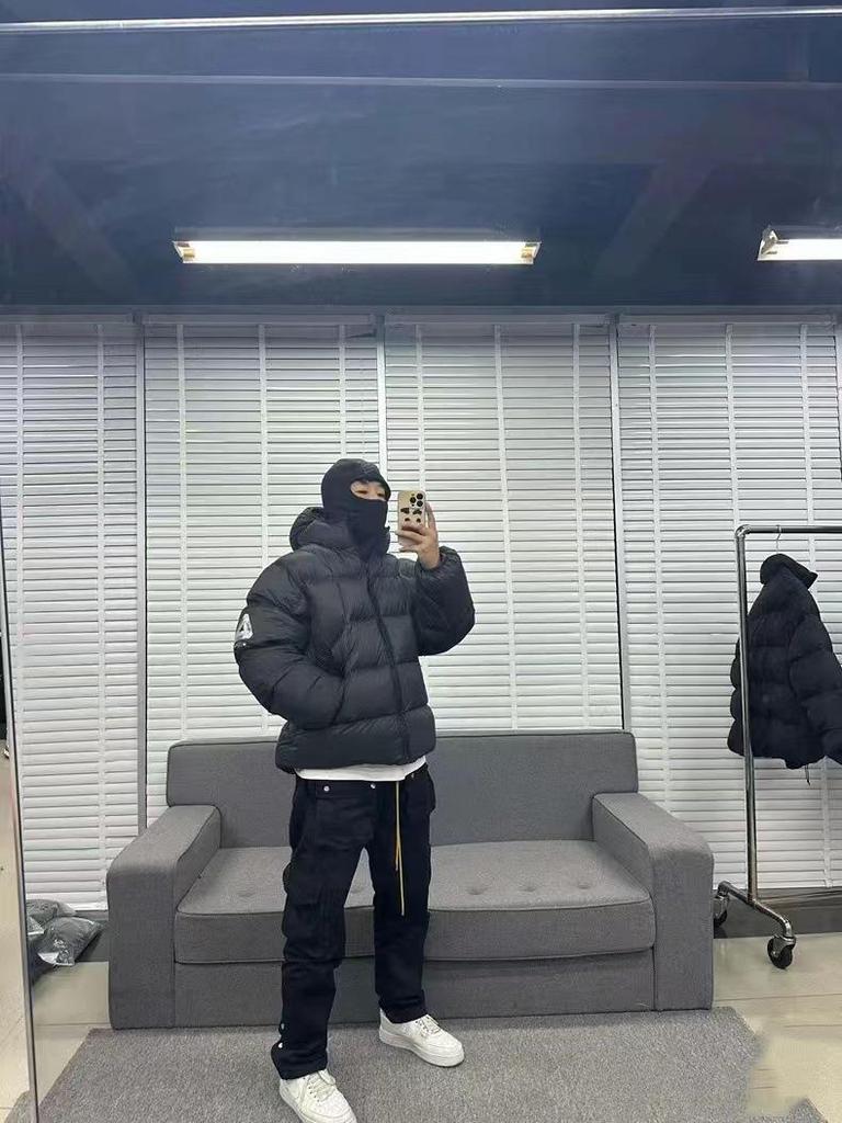 PALACE Wasserdichte Baumwolljacke mit Kapuze für Herren - Winddicht, Warm, Herbst/Winter Freizeit-Sportbekleidung, Trendige Marke