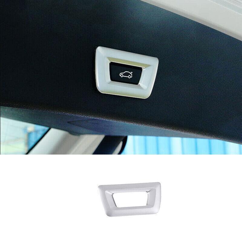 Matte Silver Tailgate Rear Door Switch Cover Trim Fit For BMW 7 Series 2016-