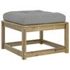 Garden Stool with Cushion Pressure Treated Pine Wood