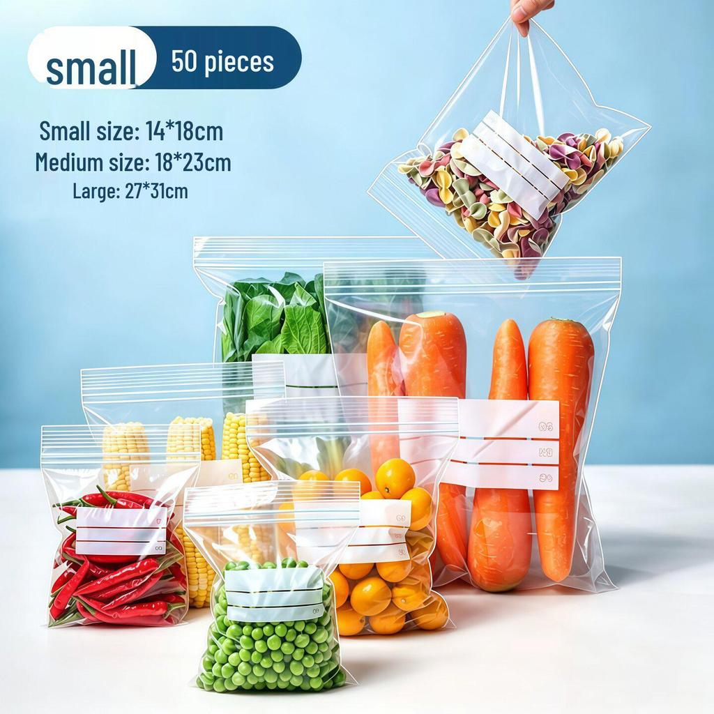 Thickened Food-Grade Double Rib Self-Sealing Freezer Bag for Meat Storage