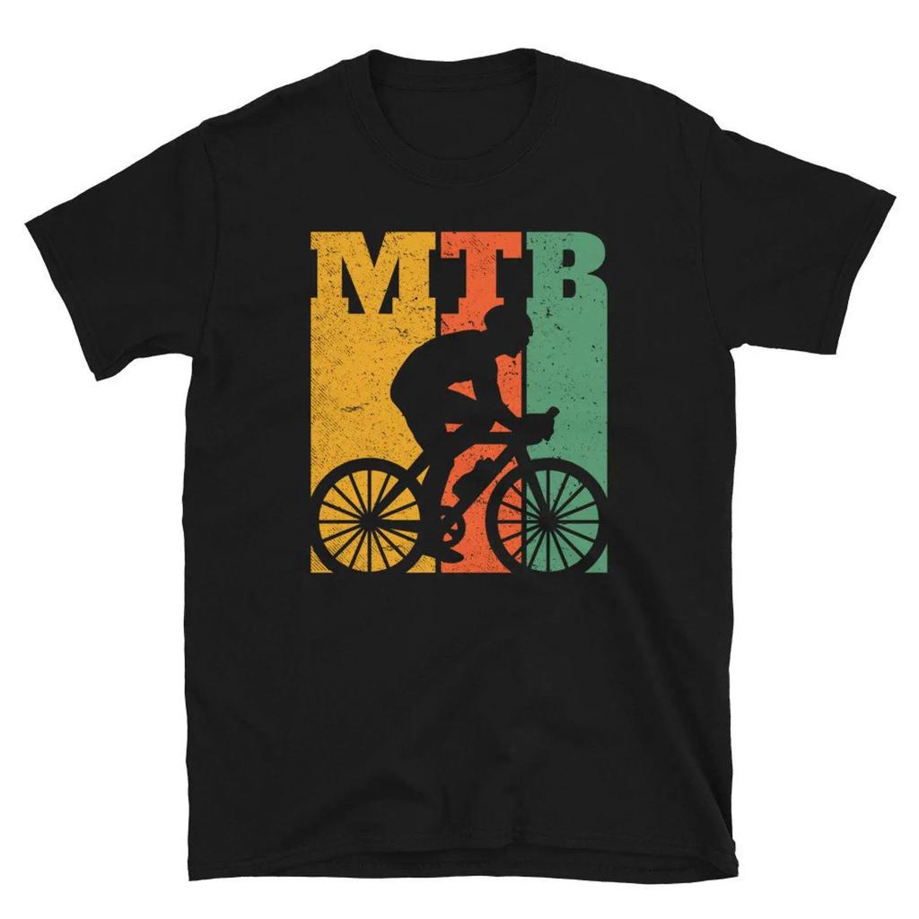 Mtb T Shirt Mountain Bike Biking Vintage Retro Style Biker Cool Lover Vintage Stretched Slightly Breathable