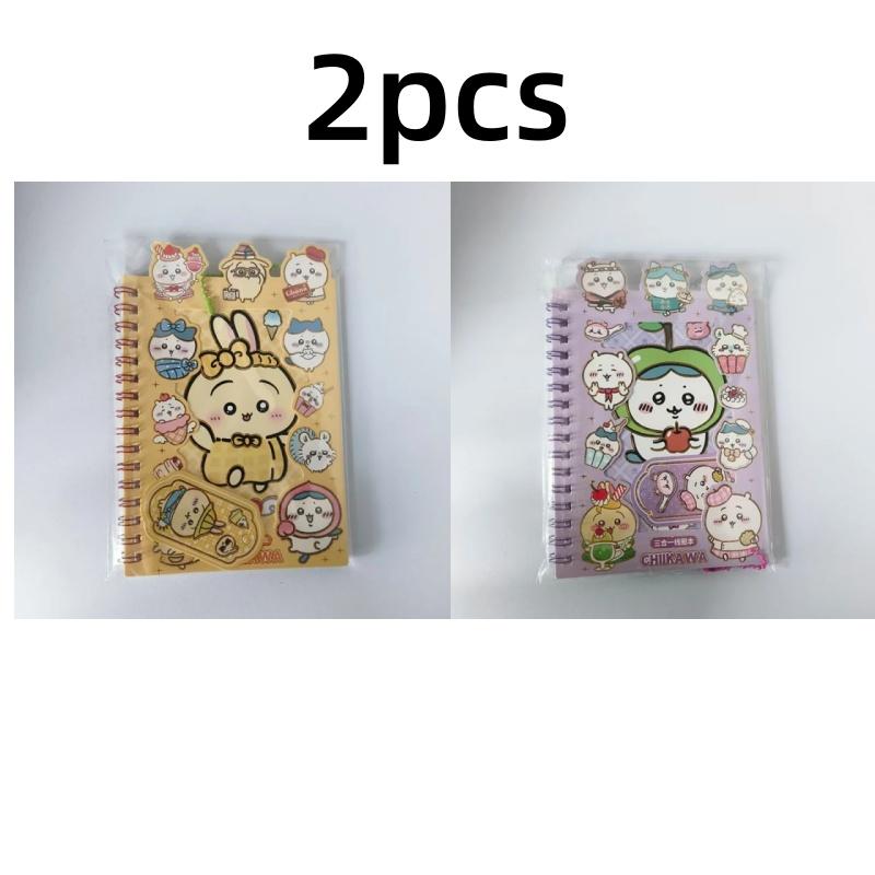 Chiikawa Sticker Notebook, Chiikawa Children's DIY Multi functional Notebook, Student Handbook, Account Coil Notebook