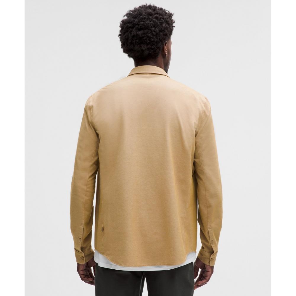 Lululemon Commission Long Sleeve Shirt Enzyme Dye Filbert Tan